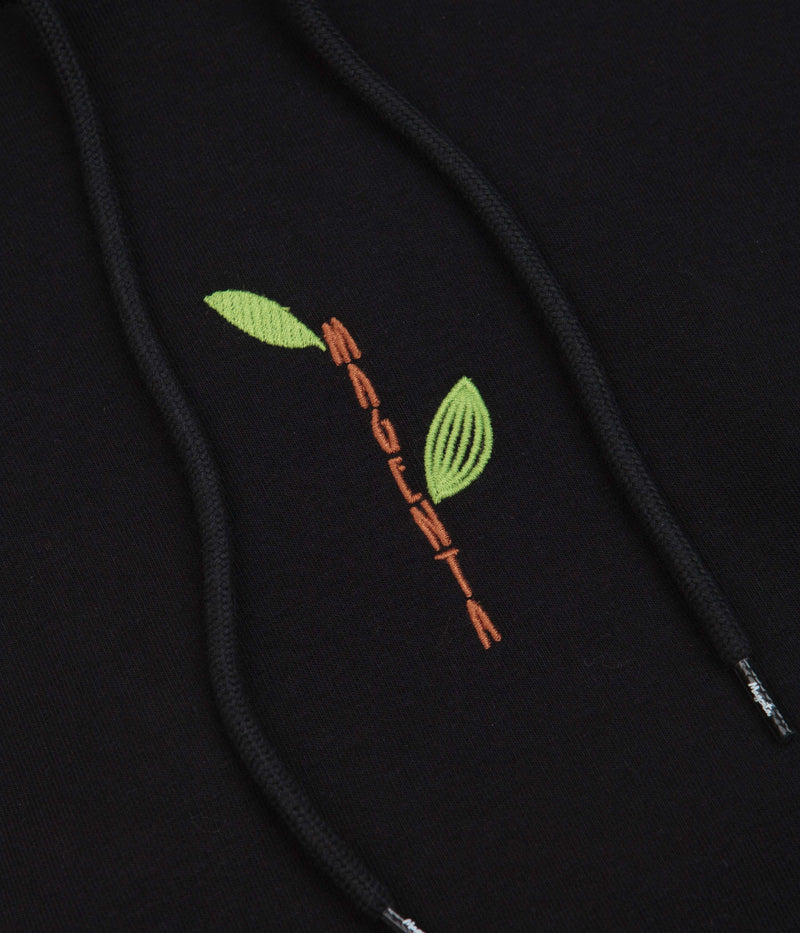 Magenta Tree Plant Hoodie in Black