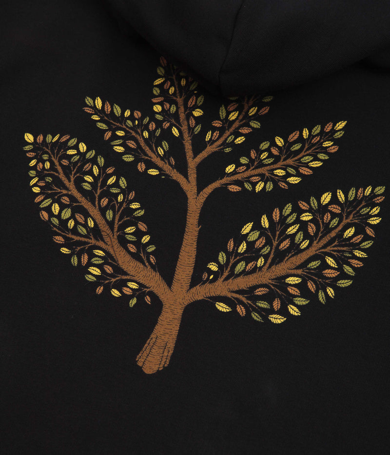 Magenta Tree Plant Hoodie in Black