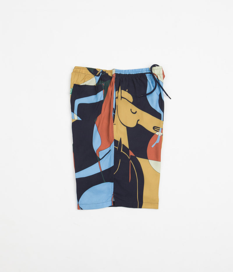 Magenta Wild Horses Shorts in Multi
