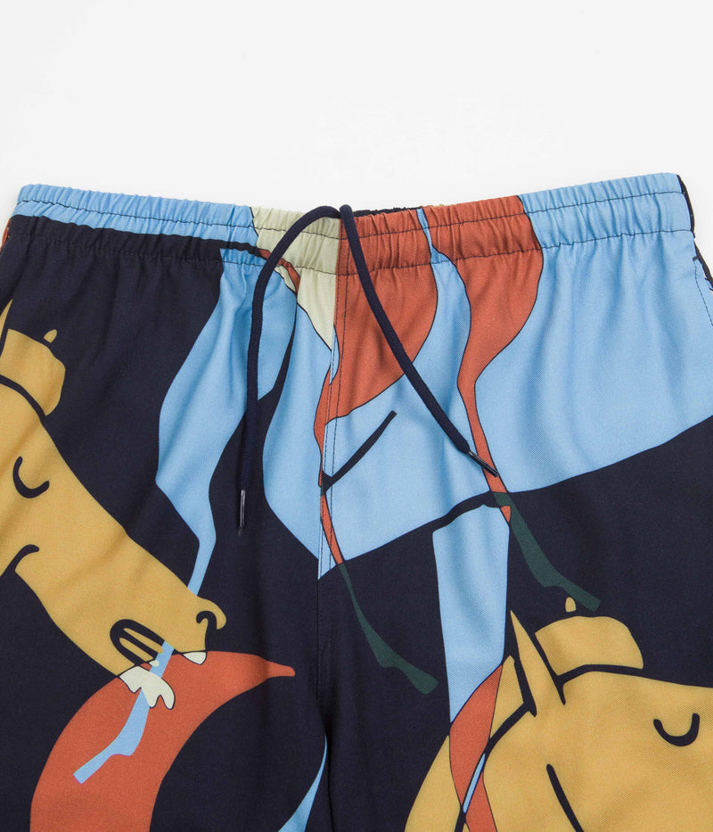 Magenta Wild Horses Shorts in Multi