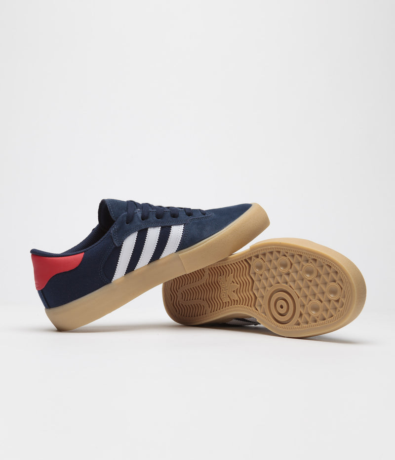 Adidas Matchbreak Super Shoes in Collegiate Navy and FTWR White / Better Scarlet