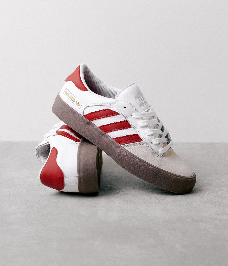Adidas Matchbreak Super Shoes in White and Power Red / Gum