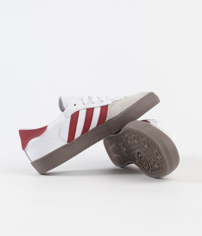 Adidas Matchbreak Super Shoes in White and Power Red / Gum
