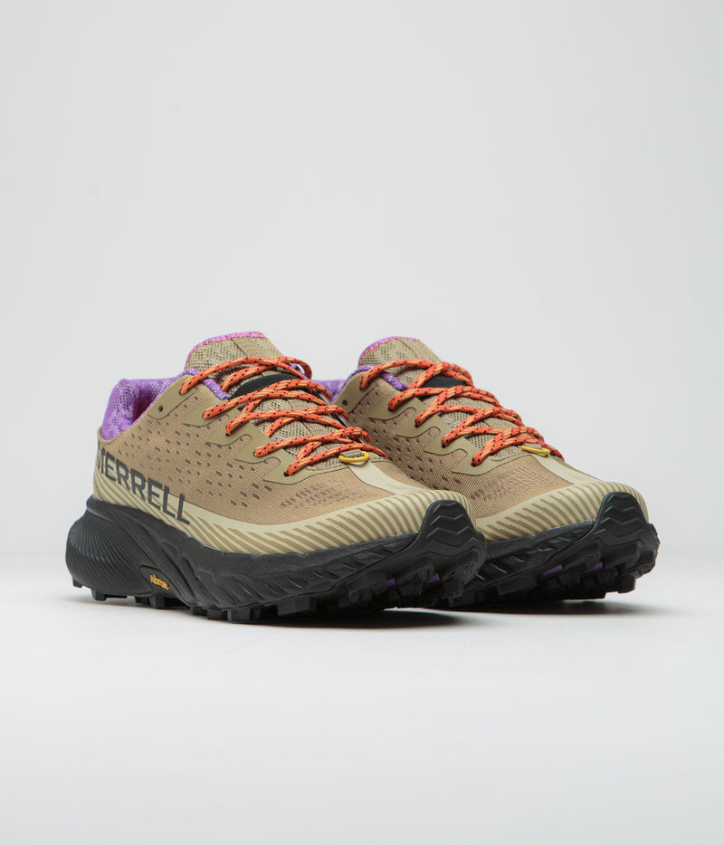 Merrell Agility Peak 5 Shoes in Khaki and Dewberry