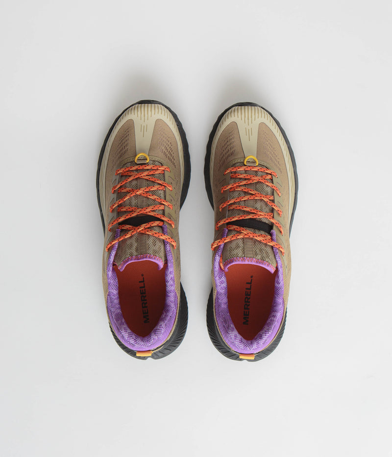 Merrell Agility Peak 5 Shoes in Khaki and Dewberry