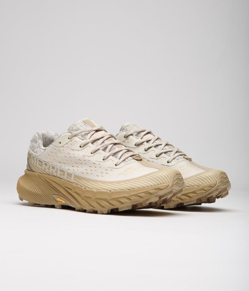 Merrell Agility Peak 5 Shoes in Oyster and Coyote