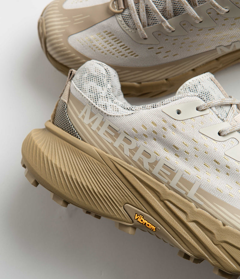 Merrell Agility Peak 5 Shoes in Oyster and Coyote