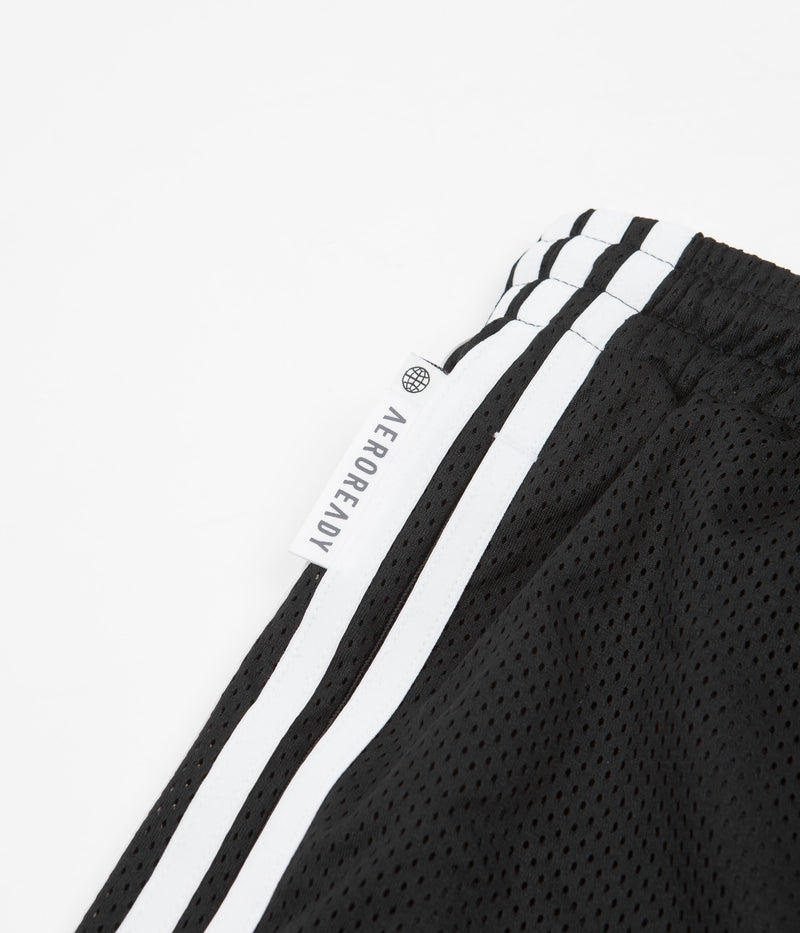 Adidas Mesh Shorts in Black and White / Pulse Lime