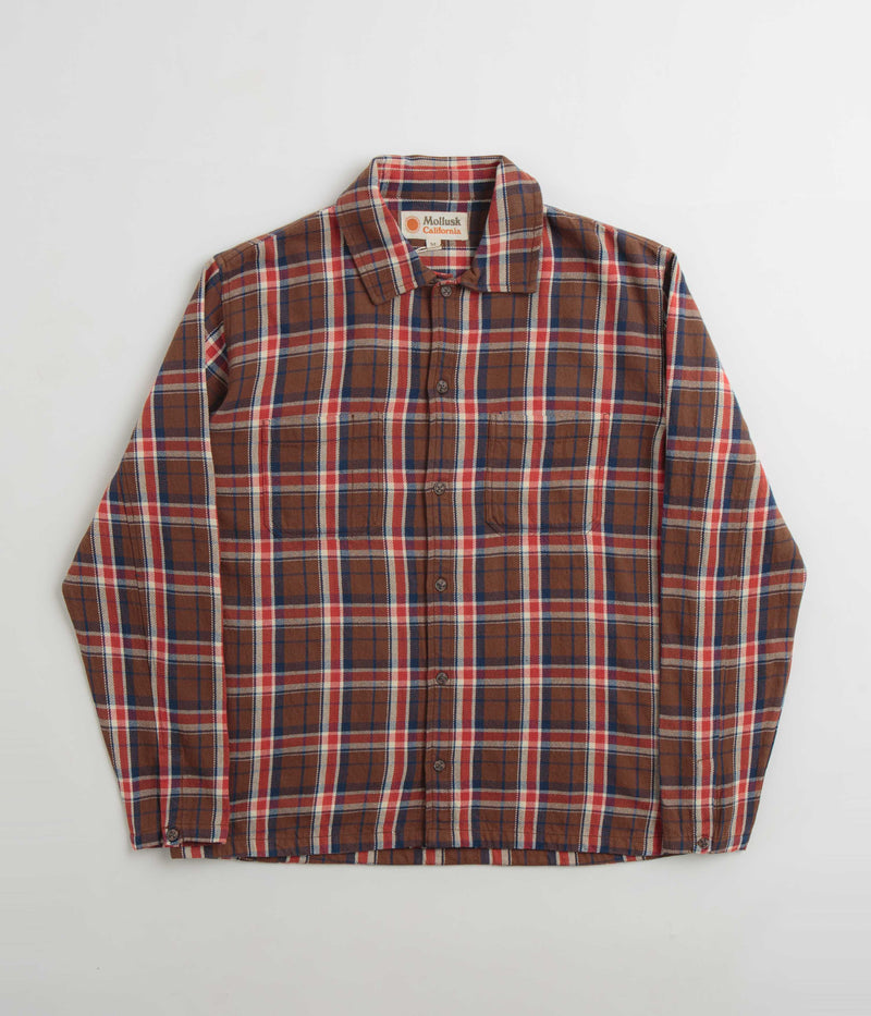 Mollusk Builder Shirt in Brown Plaid