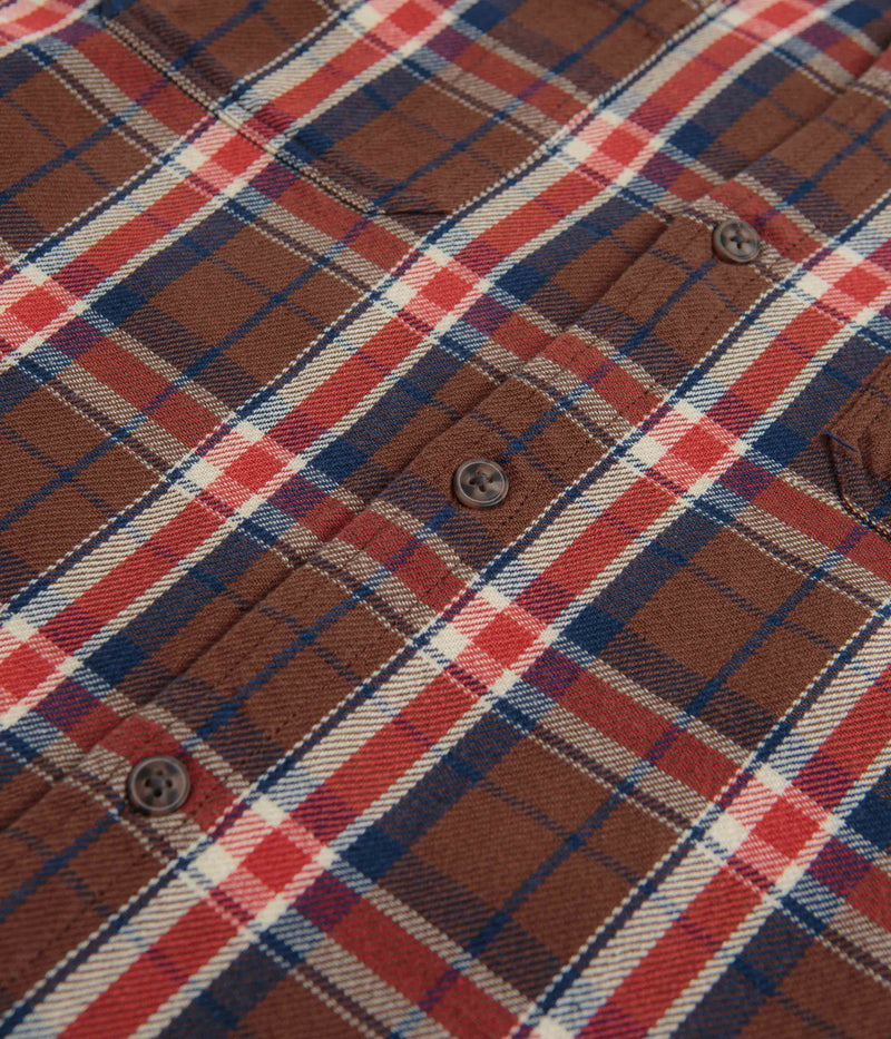 Mollusk Builder Shirt in Brown Plaid