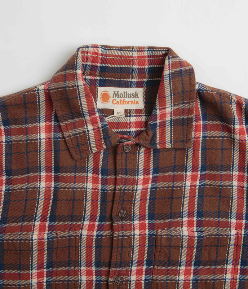 Mollusk Builder Shirt in Brown Plaid