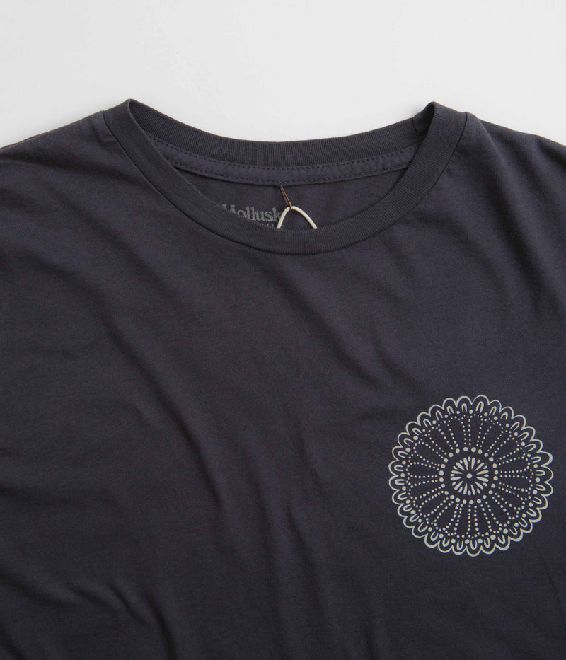 Mollusk Chrysanthemum T-Shirt in Black Indigo