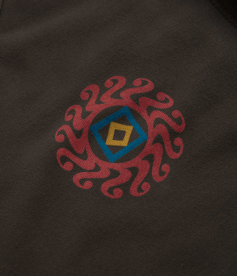 Mollusk Dazy Sun Crewneck Sweatshirt in Faded Black