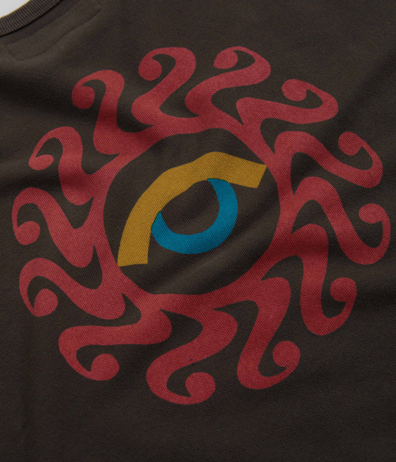 Mollusk Dazy Sun Crewneck Sweatshirt in Faded Black