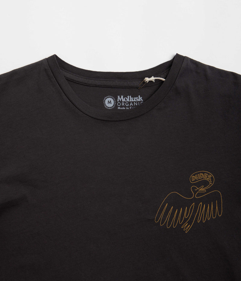 Mollusk Dude Yes T-Shirt in Black Indigo