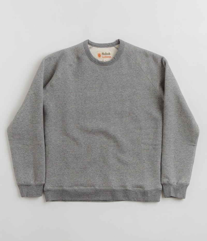 Mollusk Heavy Terry Crewneck Sweatshirt in Heather Grey