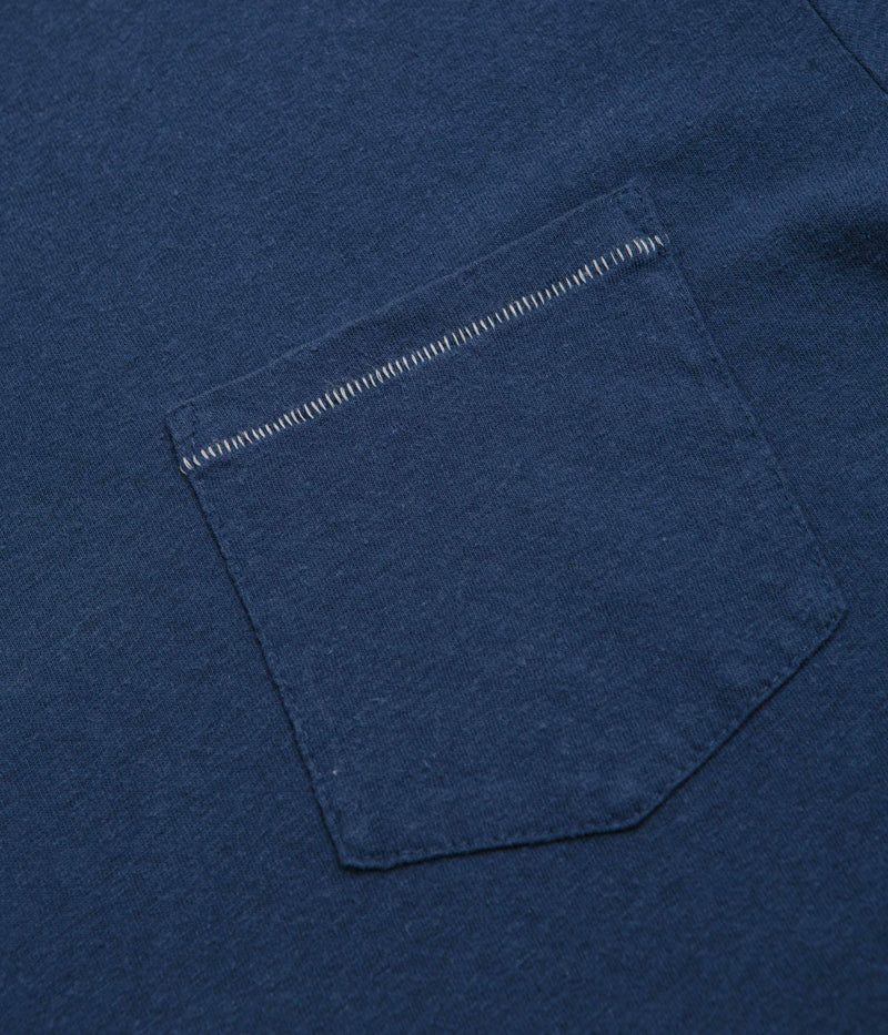 Mollusk Hemp Pocket T-Shirt in Dull Indigo