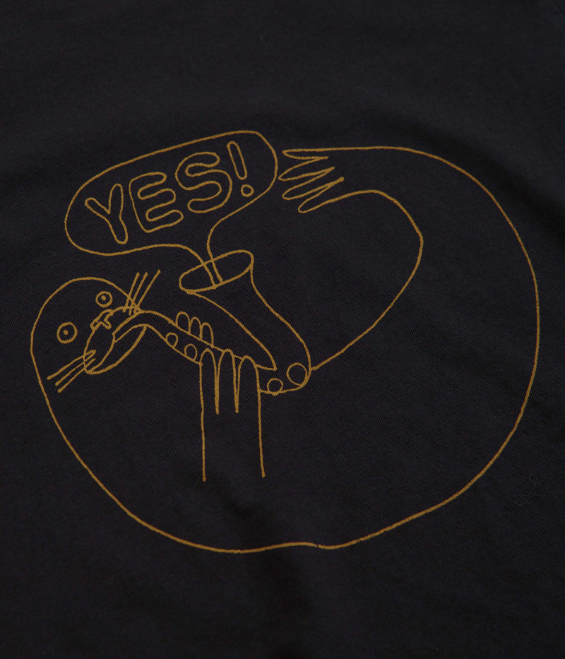 Mollusk Kids Dude Yes T-Shirt in Black Indigo