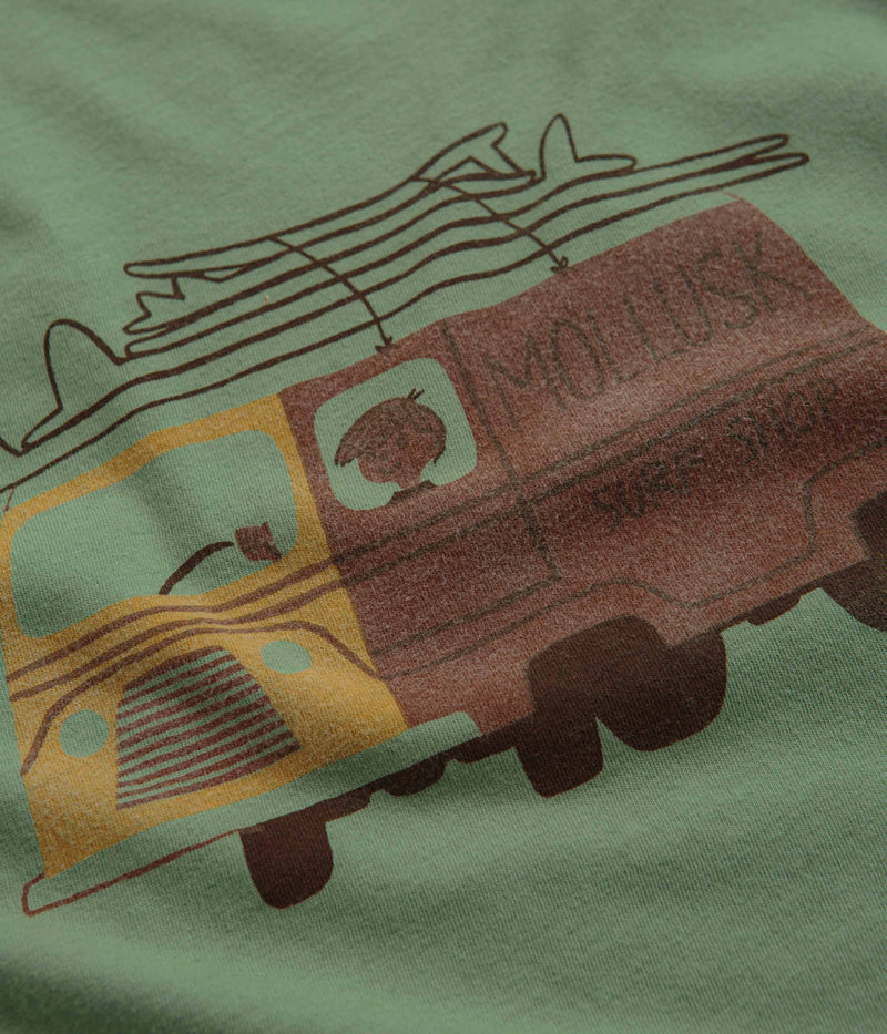 Mollusk Kids Van T-Shirt in Trinity Green
