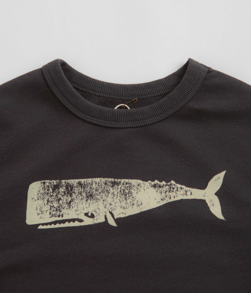 Mollusk Kids Whale Crewneck Sweatshirt in Faded Navy