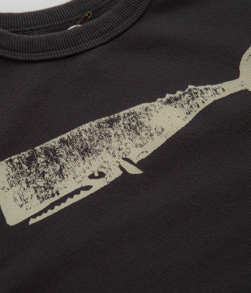 Mollusk Kids Whale Crewneck Sweatshirt in Faded Navy