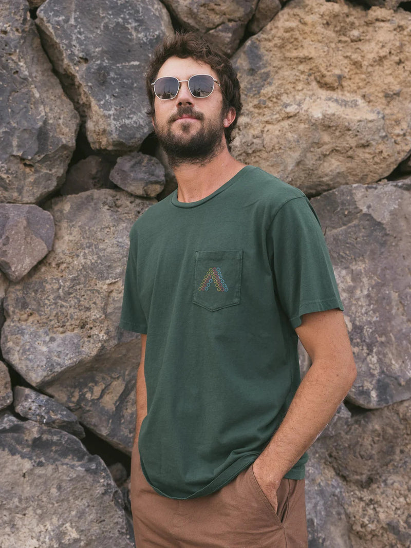 Mollusk Lattice Energy T-Shirt in Rover Green