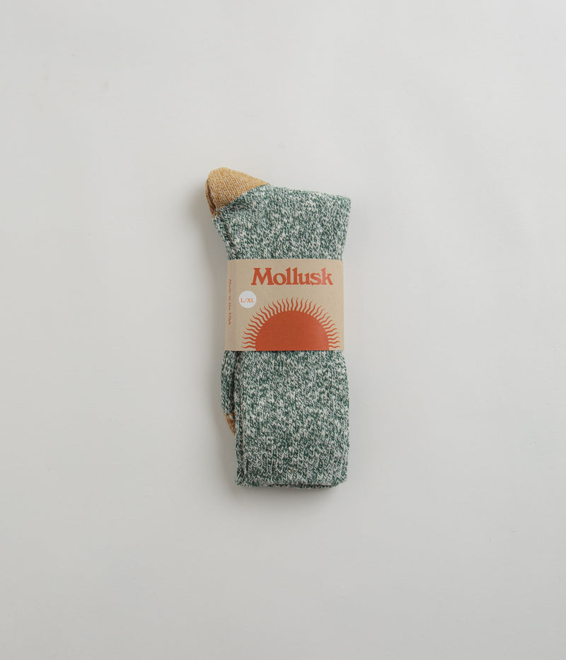 Mollusk Marled Utility Socks in Bottle Green