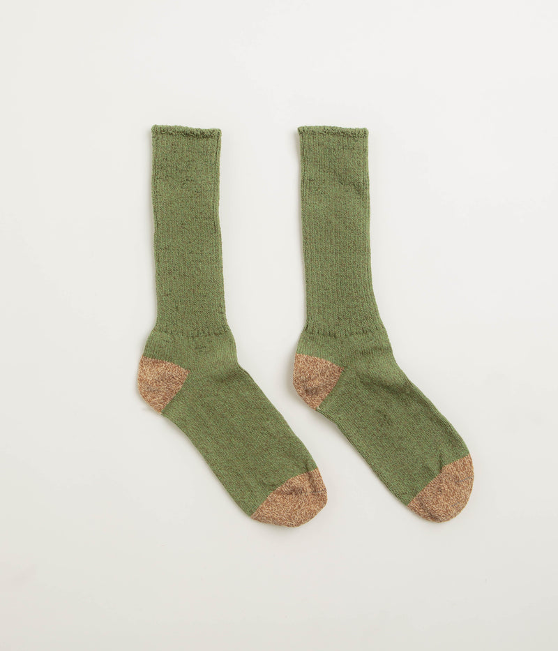Mollusk Marled Utility Socks in Moss Green