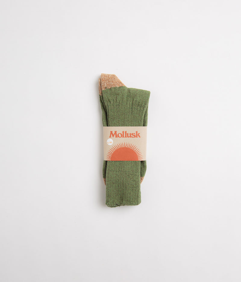 Mollusk Marled Utility Socks in Moss Green