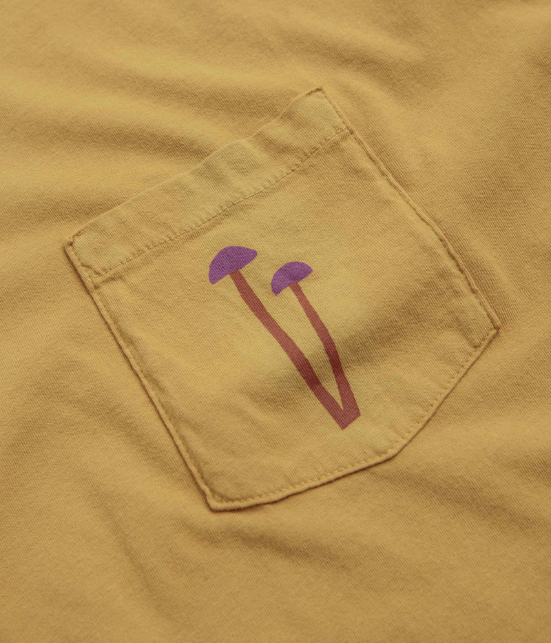Mollusk Mushroom Pocket T-Shirt in Mustard