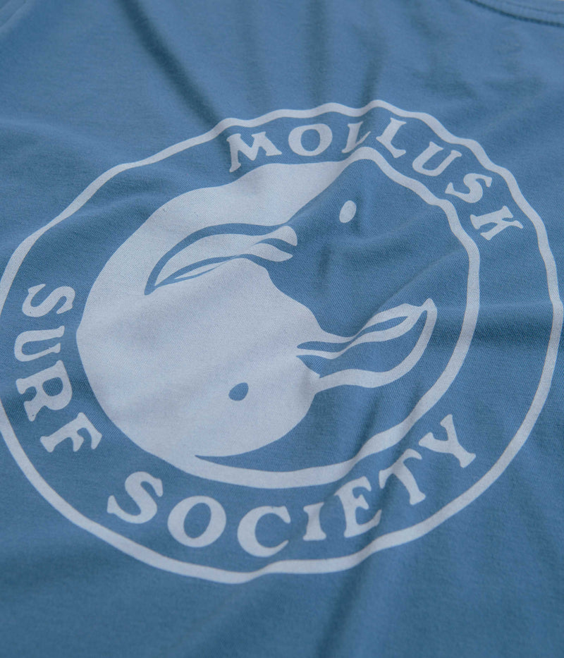 Mollusk Surf Society T-Shirt in True Blue