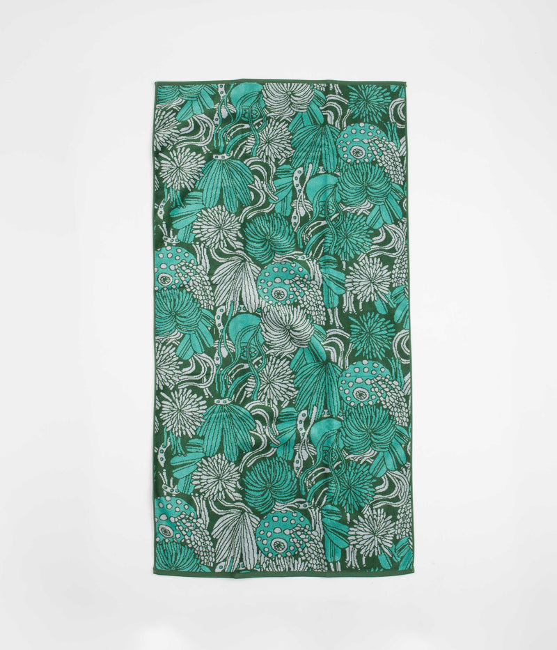 Mollusk Tidepool Towel in Blue and Green