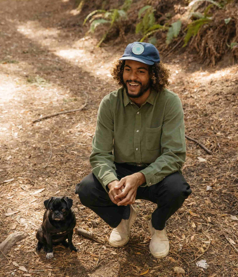 Mollusk Vortex Patch Cap in Dull Indigo