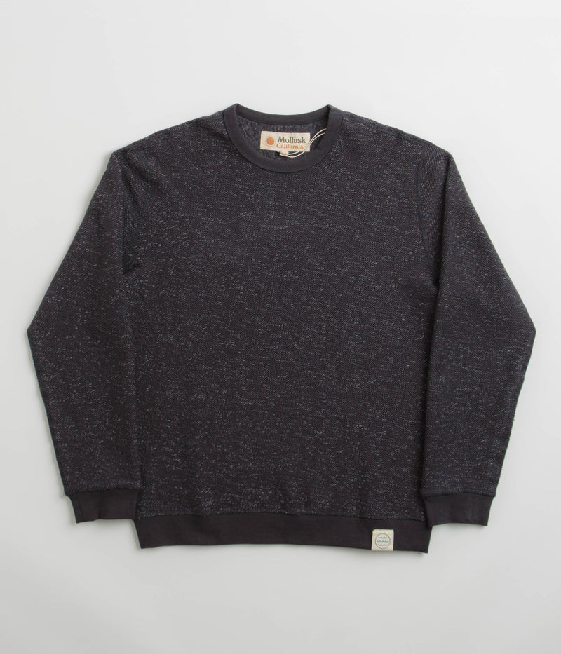 Mollusk Wave Patch Crewneck Sweatshirt in Faded Navy