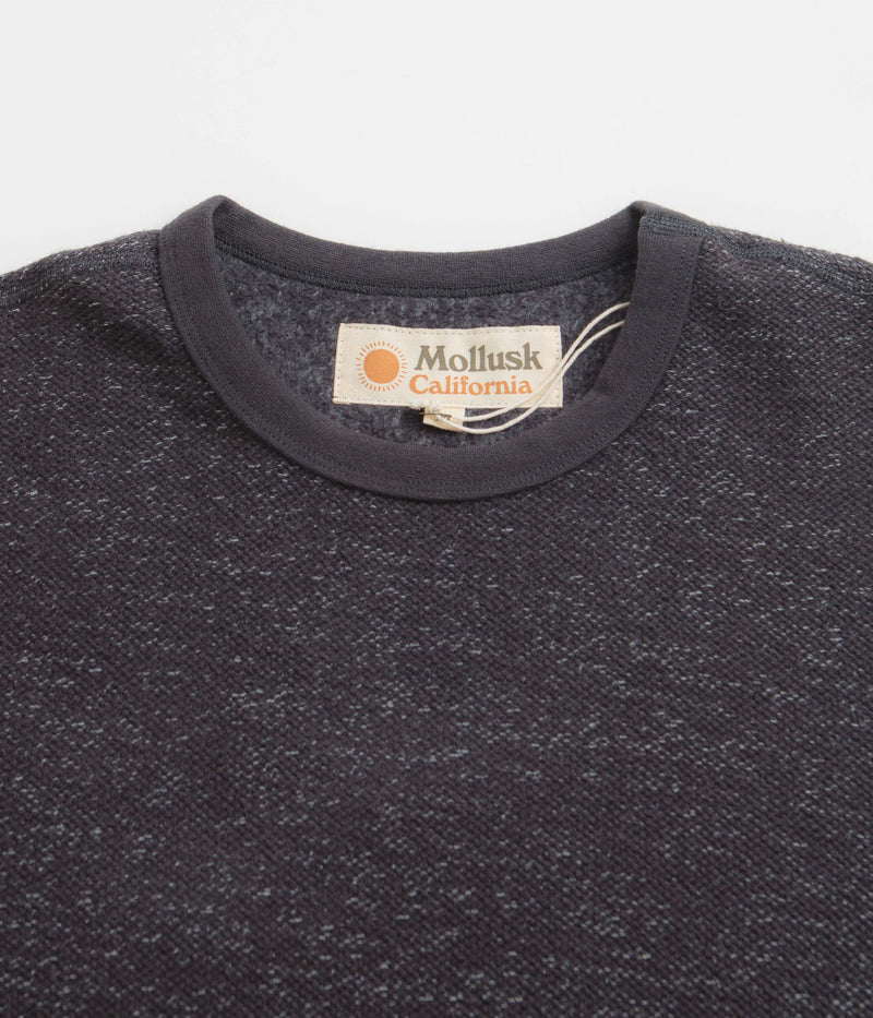 Mollusk Wave Patch Crewneck Sweatshirt in Faded Navy
