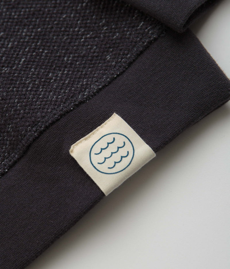 Mollusk Wave Patch Crewneck Sweatshirt in Faded Navy