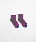 Mollusk Womens Color Block Socks in Huckleberry