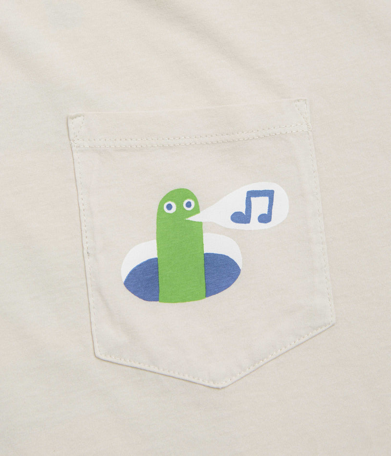 Mollusk Worm T-Shirt in Fog