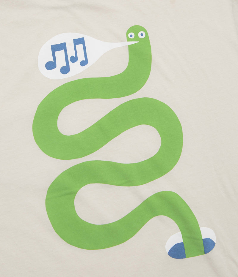 Mollusk Worm T-Shirt in Fog