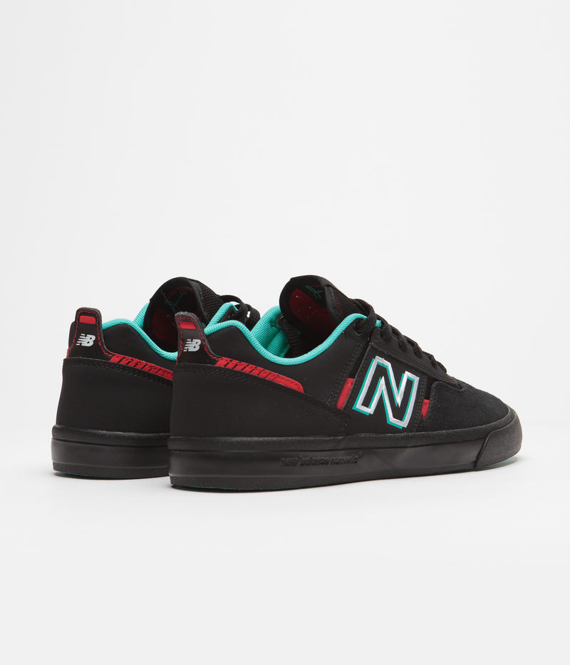 New Balance Numeric 306 Jamie Foy Shoes in Black and Red / Black