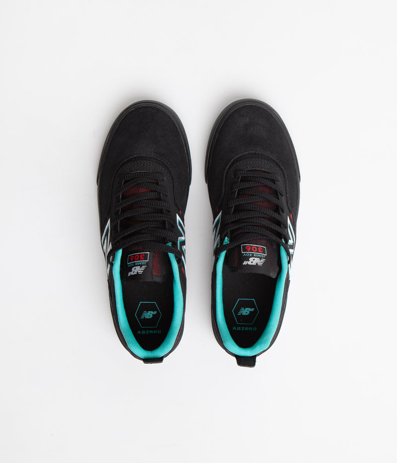 New Balance Numeric 306 Jamie Foy Shoes in Black and Red / Black