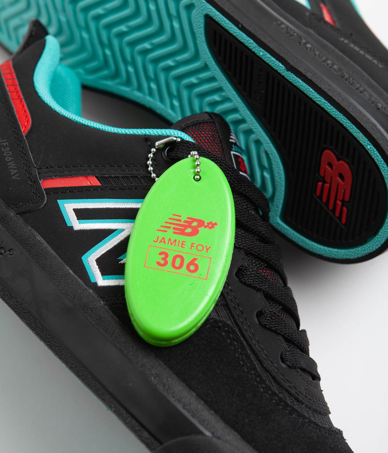 New Balance Numeric 306 Jamie Foy Shoes in Black and Red / Black