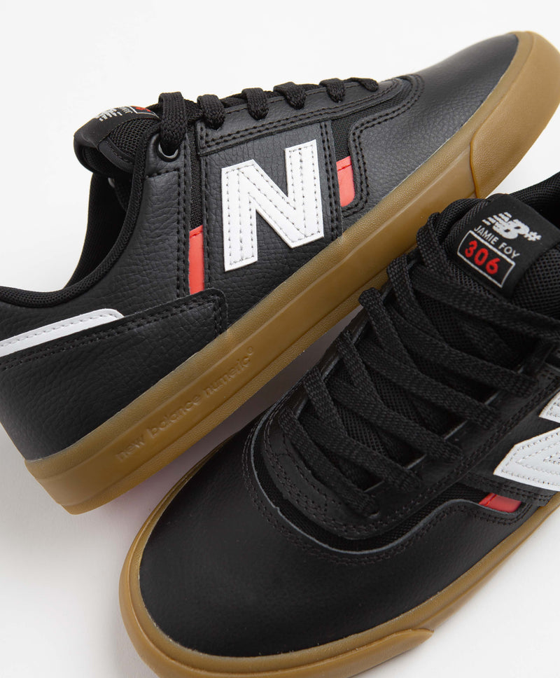 New Balance Numeric 306 Jamie Foy Shoes in Black and Red
