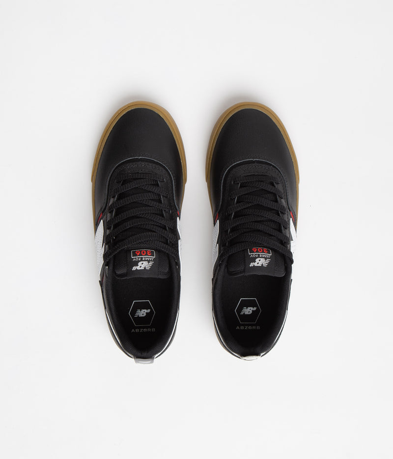 New Balance Numeric 306 Jamie Foy Shoes in Black and Red
