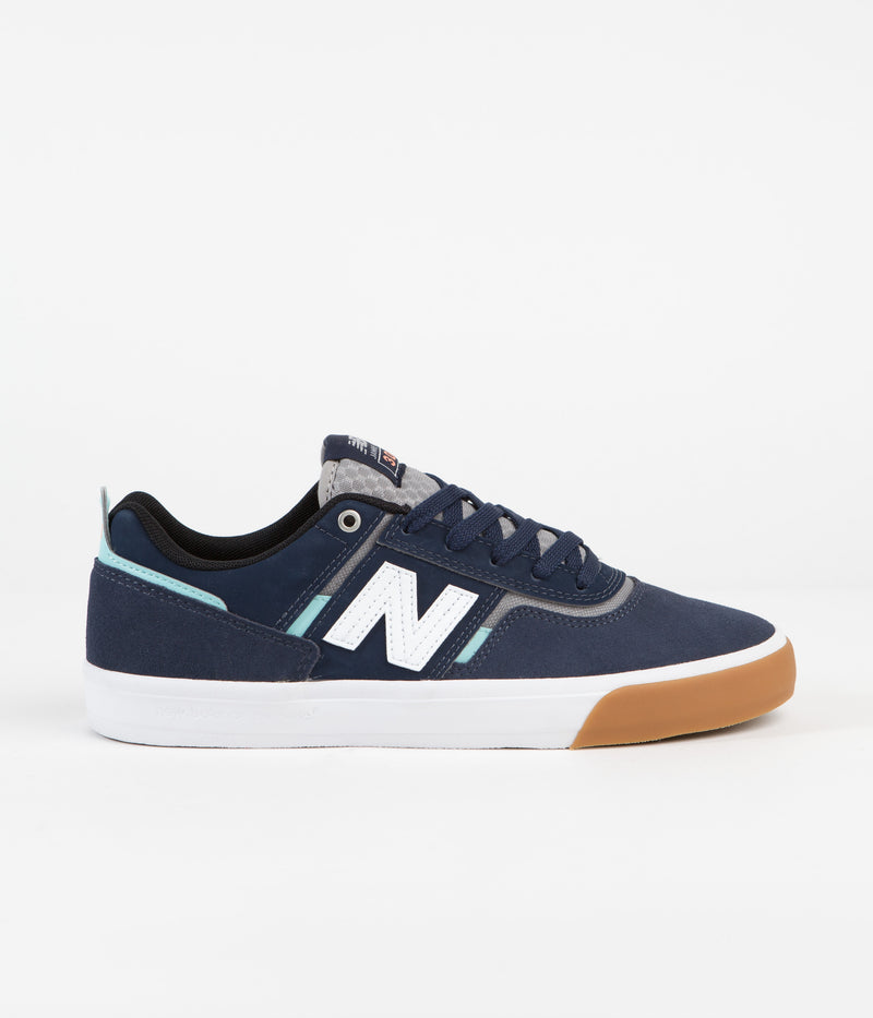 New Balance Numeric 306 Jamie Foy Shoes in Navy and White / Gum