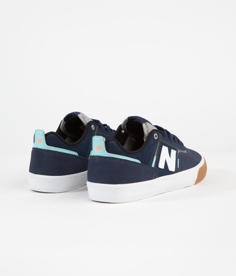 New Balance Numeric 306 Jamie Foy Shoes in Navy and White / Gum