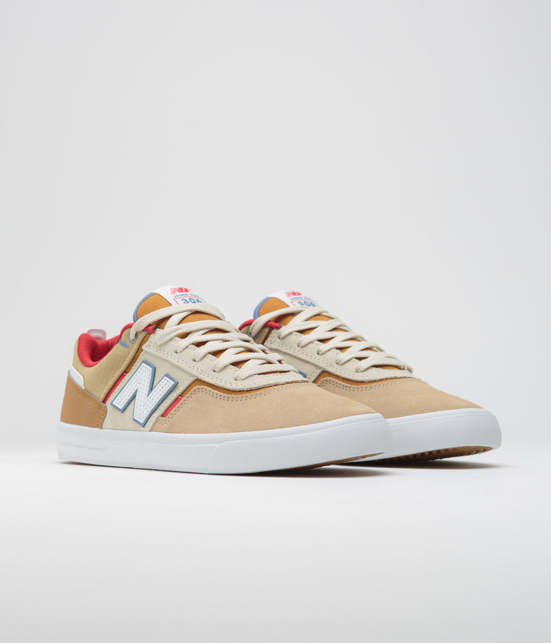 New Balance Numeric 306 Jamie Foy Shoes in Tan and Red