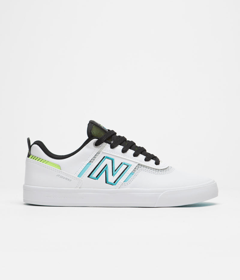New Balance Numeric 306 Jamie Foy Shoes in White and Blue
