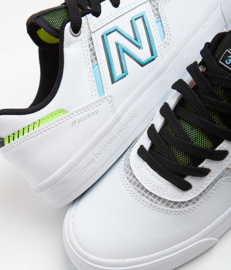 New Balance Numeric 306 Jamie Foy Shoes in White and Blue