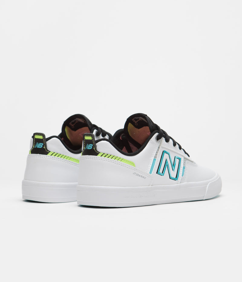 New Balance Numeric 306 Jamie Foy Shoes in White and Blue